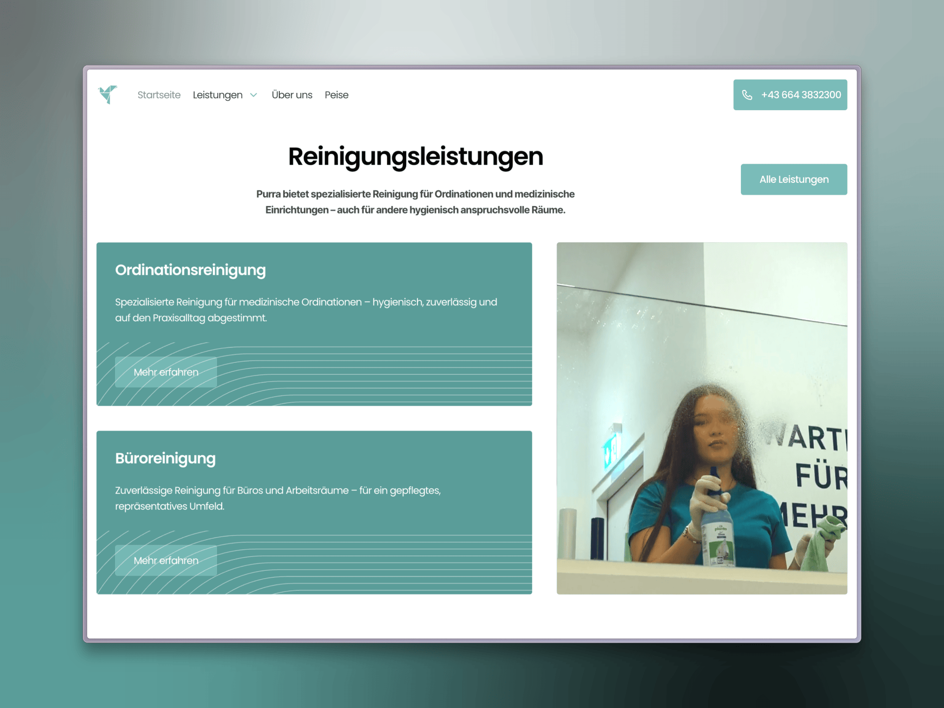 Purra Website – Startseite